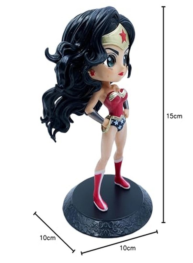 Buko Famous Cartoon Characters Inspired Cute Figurines PVC Model Toy Realistic Size Table for Girls Birthday Party Cake Decorating Gifts (Wonder Women) - Image 5